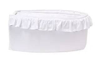 Produktfoto för Mini Dreams spjälskydd med volang till spjälsäng, vit