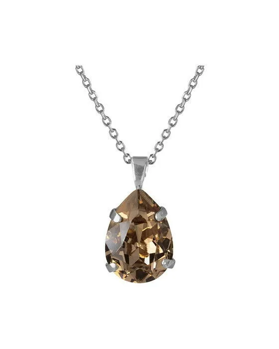 Bild 1 för Mini Drop halsband greige rhodium