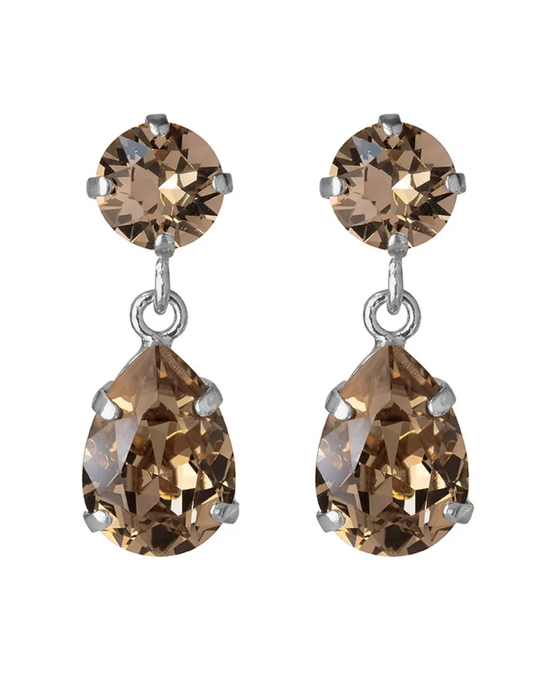 Bild 2 för Mini Drop örhängen greige rhodium