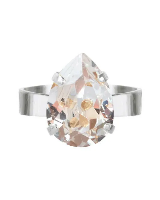 Bild 1 för Mini Drop ring crystal rhodium