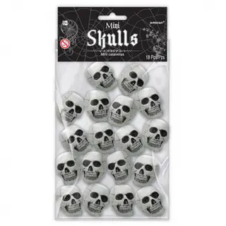 Produktfoto för Mini Skallar Trick Or Treat Plast 5 x 2.54 cm 18-pack