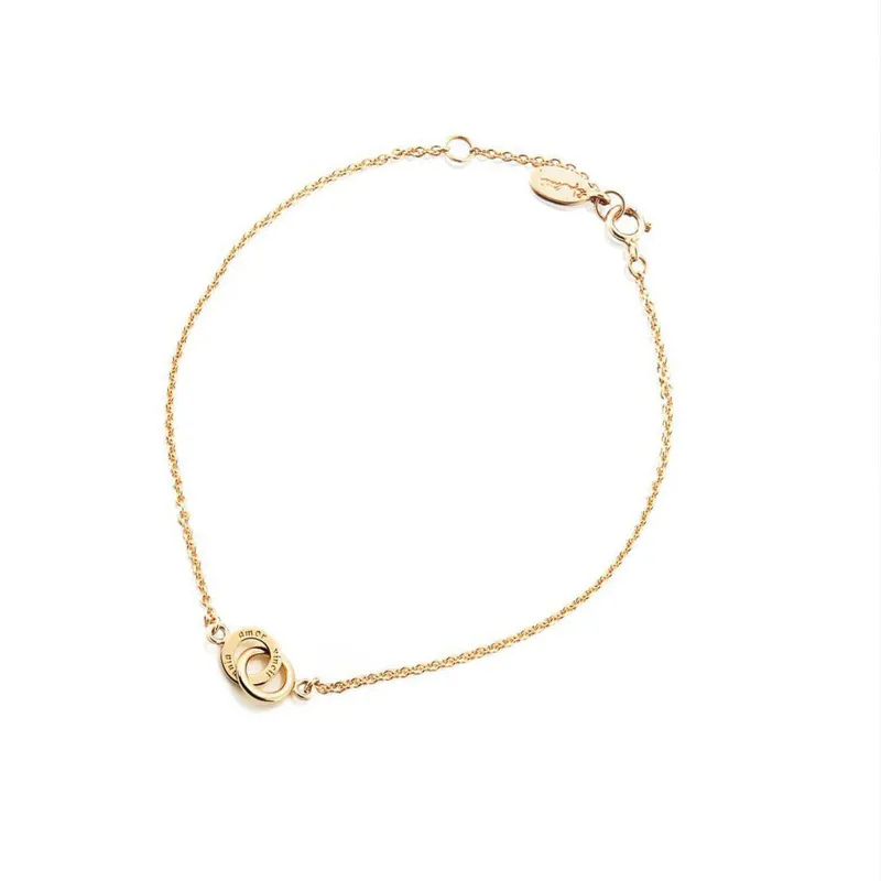 Alternativ bild 0 för Mini Twosome Armband Guld 17-19 cm