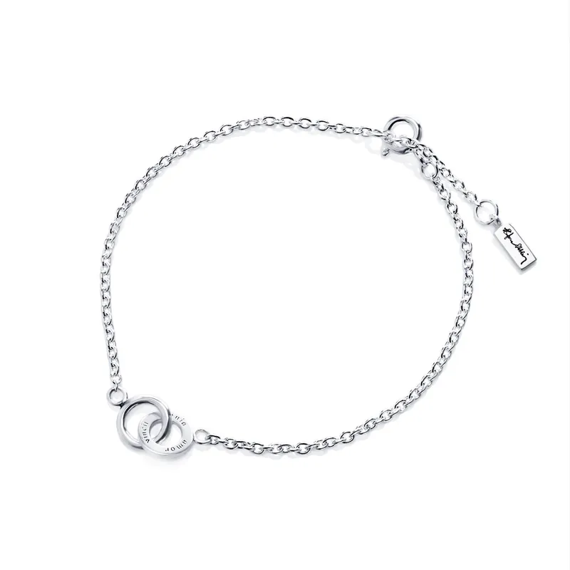Alternativ bild 0 för Mini Twosome Armband Silver 17-19 cm