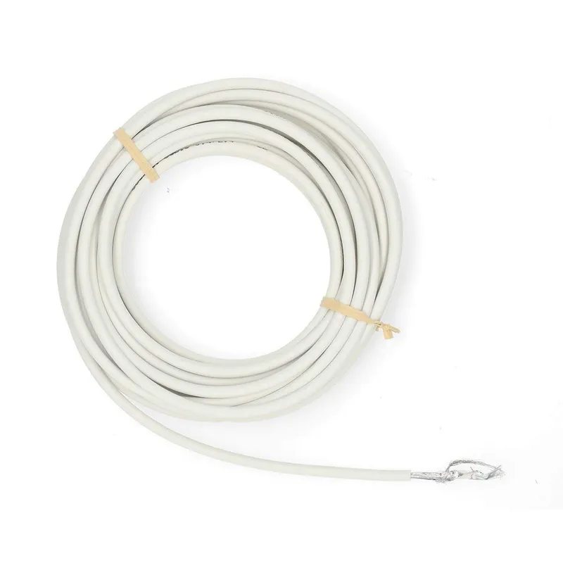 Bild 2 för Minikoaxialkabel, dubbelskärmad, 10m, PVC, vit