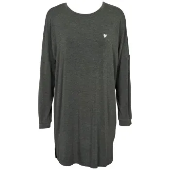 Alternativ bild 0 för Missya Softness Long Sleeve Nightdress Mörkgrå modal X-Large Dam