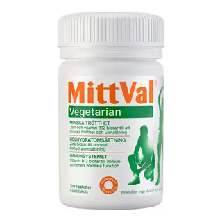 Produktfoto för MittVal Vegetarian 100 tabletter