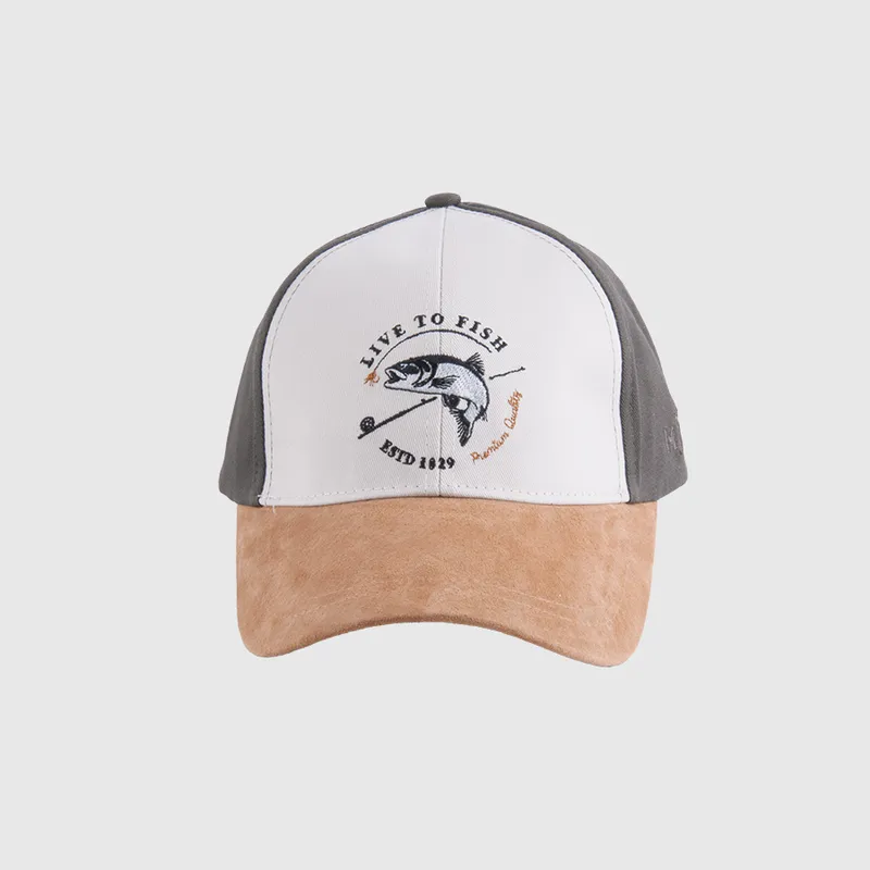 Bild 1 för MJM Hats - Beige adjustable Keps - Live To Fish Love To Hook Up Olive Adjustable @ Hatstore
