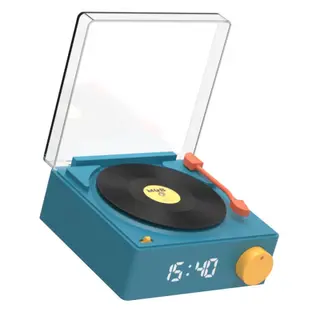 Produktfoto för MOB Speaker Alarm Clock Vinyl Retro Blue