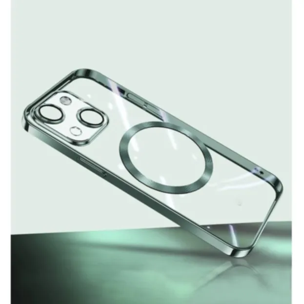 Alternativ bild 0 för Mobilskal MagSafe Transparent iPhone 15 Plus, Green