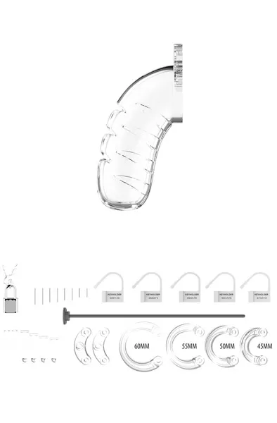 Bild 2 för Model 16 - Chastity - 4.5" - Cage with Silicone Urethal Sounding