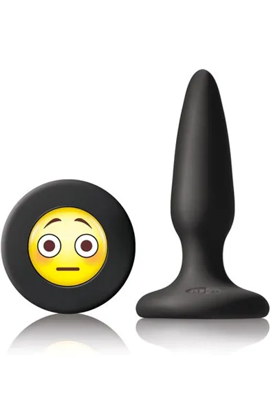Bild 1 för Moji's OMG Svart Mini Silikon Plug med Emoji