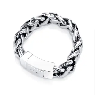 Produktfoto för Mojo Wide Brace Armband Silver 23 cm