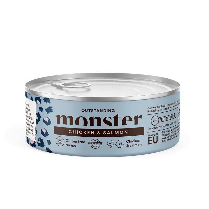 Alternativ bild 0 för Monster Cat Adult Multi Protein Chicken & Salmon 100 g
