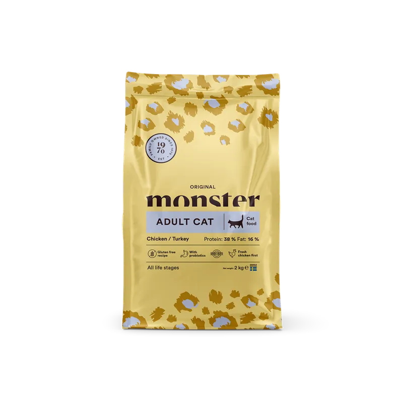 Alternativ bild 0 för Monster Cat Adult Original Chicken & Turkey (2 kg)