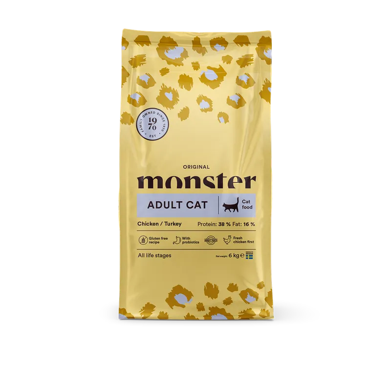 Alternativ bild 0 för Monster Cat Adult Original Chicken & Turkey (6 kg)