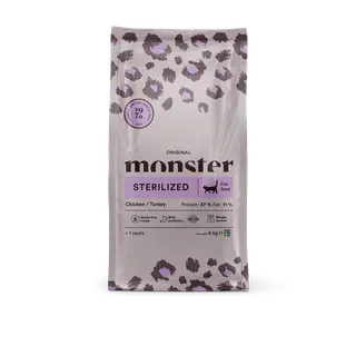 Produktfoto för Monster Cat Adult Original Sterilized Chicken and Turkey (6 kg)