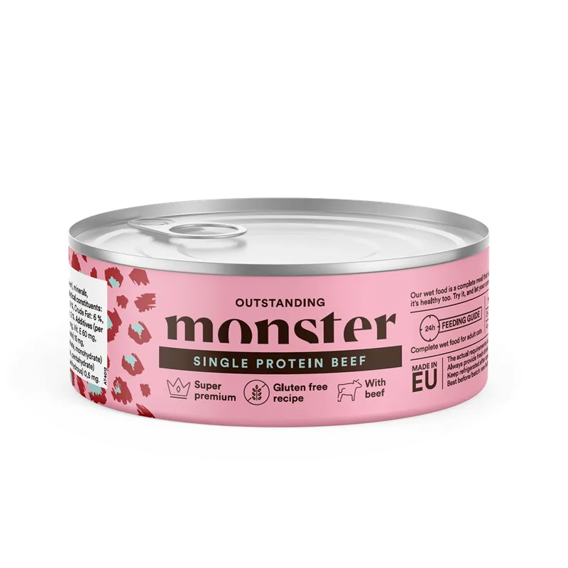 Alternativ bild 0 för Monster Cat Adult Single Protein Beef 100 g
