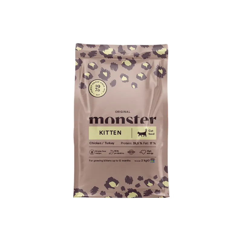 Alternativ bild 0 för Monster Cat  Kitten Chicken & Turkey (2 kg)