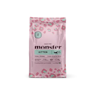 Produktfoto för Monster Cat Kitten Grain Free Turkey & Chicken (2 kg)