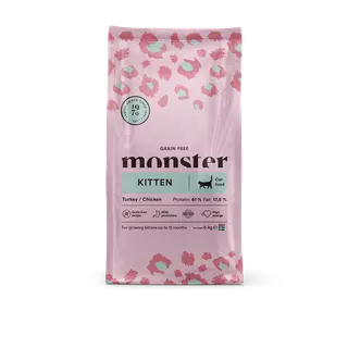 Produktfoto för Monster Cat Kitten Grain Free Turkey & Chicken (6 kg)