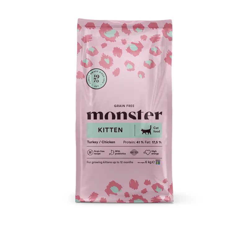 Alternativ bild 0 för Monster Cat Kitten Grain Free Turkey & Chicken (6 kg)