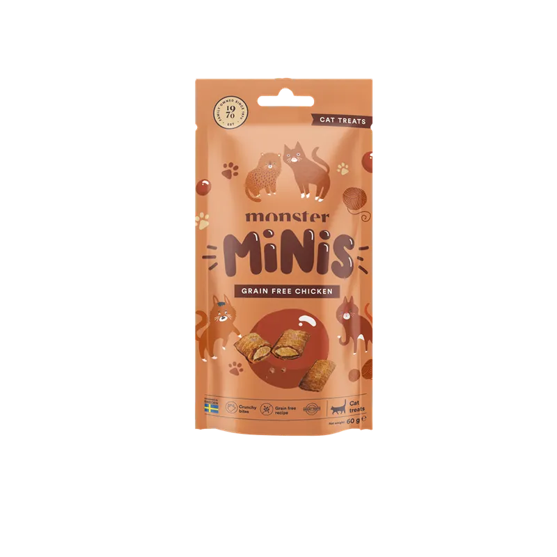 Alternativ bild 0 för Monster Cat Minis Grain Free Kattgodis Kyckling 60 g
