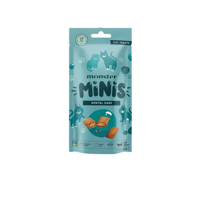 Alternativ bild 0 för Monster Cat Minis Kattgodis Dental 60 g