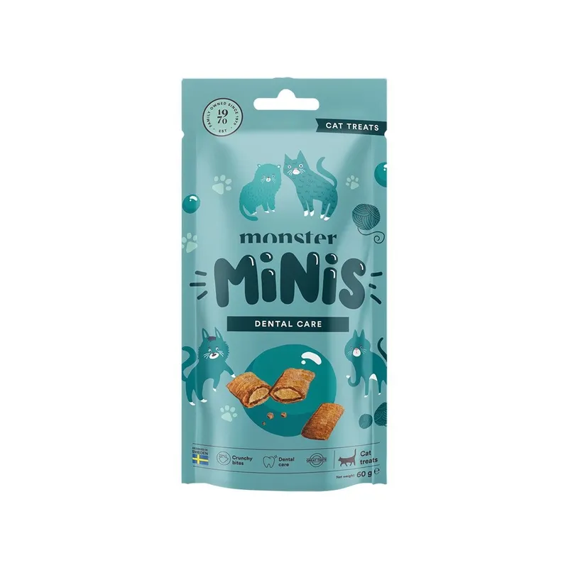 Alternativ bild 0 för Monster Cat Minis Kattgodis Dental 60 g
