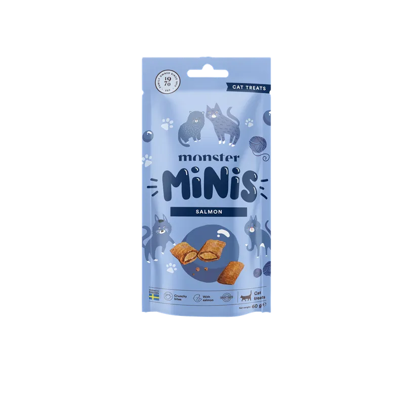 Alternativ bild 0 för Monster Cat Minis Kattgodis Lax 60 g