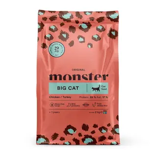 Produktfoto för Monster Cat Original Big Cat Chicken & Turkey (2 kg)