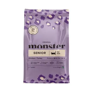 Produktfoto för Monster Cat Original Senior Chicken Turkey (2 kg)
