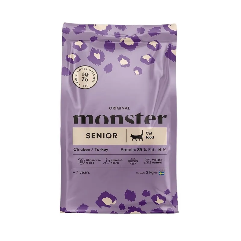 Alternativ bild 0 för Monster Cat Original Senior Chicken Turkey (2 kg)