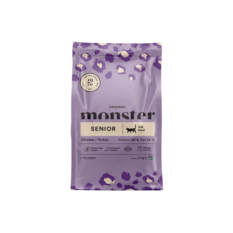 Alternativ bild 0 för Monster Cat Original Senior Chicken Turkey (2 kg)