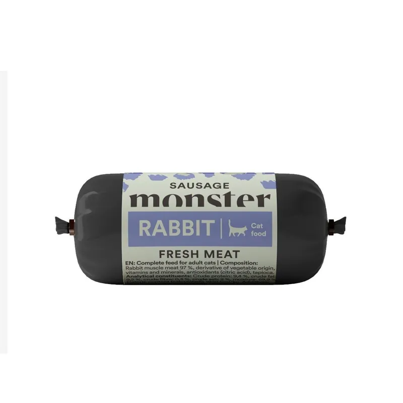 Alternativ bild 0 för Monster Cat Sausage Rabbit 80 g