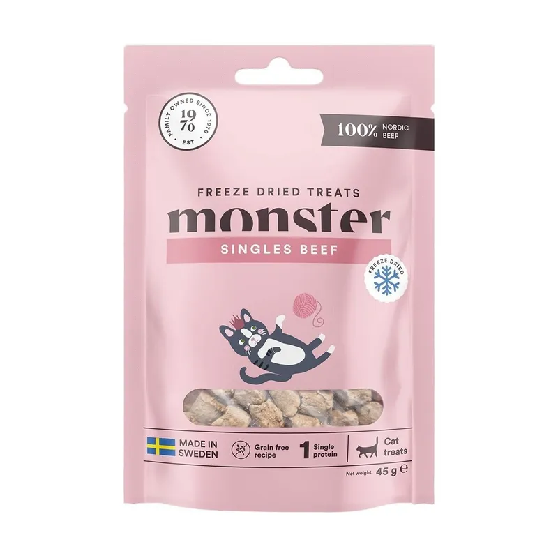 Alternativ bild 0 för Monster Cat Treats Freeze Dried Beef 40 g