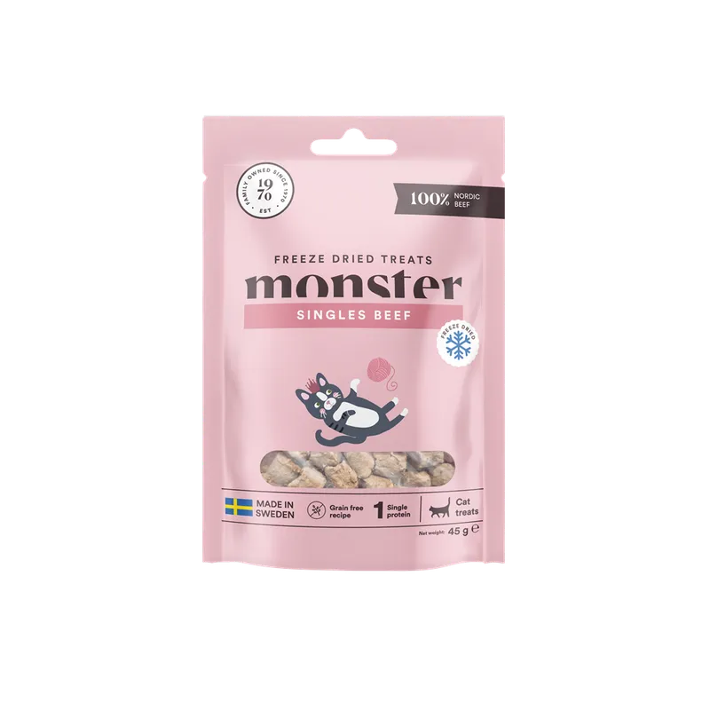 Alternativ bild 0 för Monster Cat Treats Freeze Dried Beef 40 g