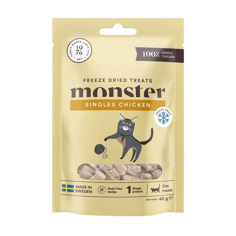 Alternativ bild 0 för Monster Cat Treats Freeze Dried Chicken 40 g