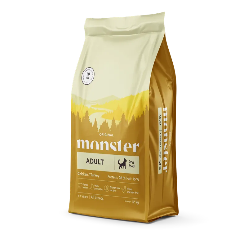 Alternativ bild 0 för Monster Dog Adult All Breed Kyckling & Kalkon (12 kg)
