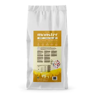 Produktfoto för Monster Dog Adult All Breed Kyckling & Kalkon (17 kg)
