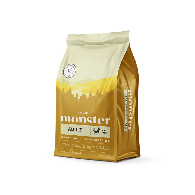 Alternativ bild 0 för Monster Dog Adult All Breed Kyckling & Kalkon (2 kg)