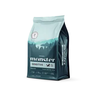 Produktfoto för Monster Dog Adult All Breed Sensitive Vit Fisk (2 kg)