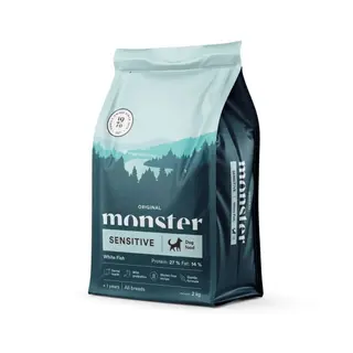 Produktfoto för Monster Dog Adult All Breed Sensitive Vit Fisk (2 kg)