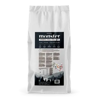 Produktfoto för Monster Dog Adult All Breeds Dynamite Kyckling & Kalkon (17 kg)