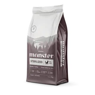 Produktfoto för Monster Dog Adult All Breeds Sterilized Kyckling & Kalkon (12 kg)