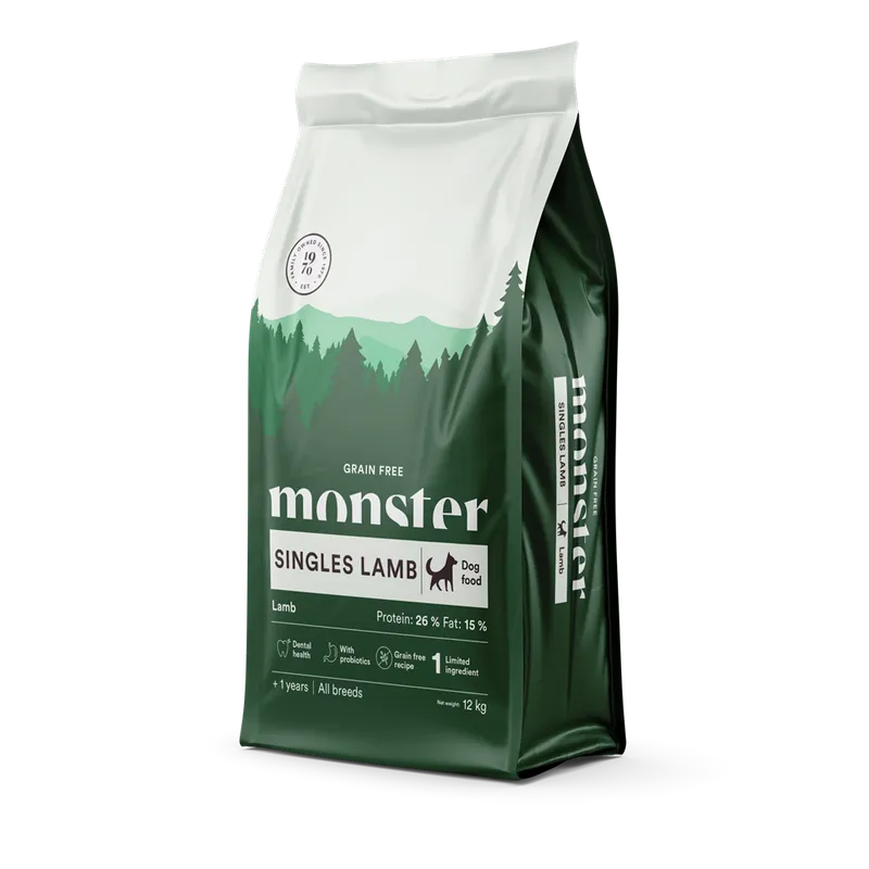 Alternativ bild 0 för Monster Dog Adult Grain Free All Breeds Singles Lamm (12 kg)
