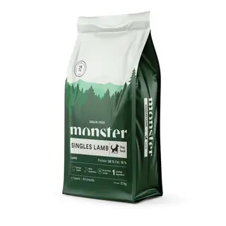Produktfoto för Monster Dog Adult Grain Free All Breeds Singles Lamm (12 kg)