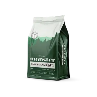 Produktfoto för Monster Dog Adult Grain Free All Breeds Singles Lamm (2 kg)