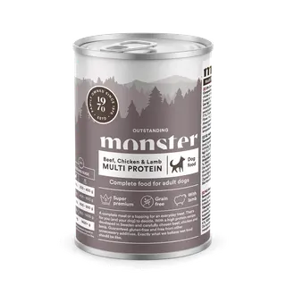 Produktfoto för Monster Dog Adult Grain Free Biff, Kyckling & Lamm 400 g