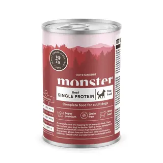 Produktfoto för Monster Dog Adult Grain Free Single Protein Biff 400 g