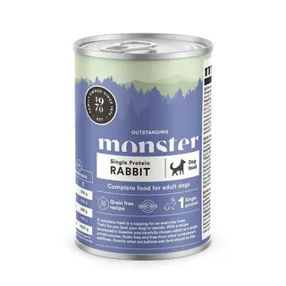 Produktfoto för Monster Dog Adult Grain Free Single Protein Kanin 400 g